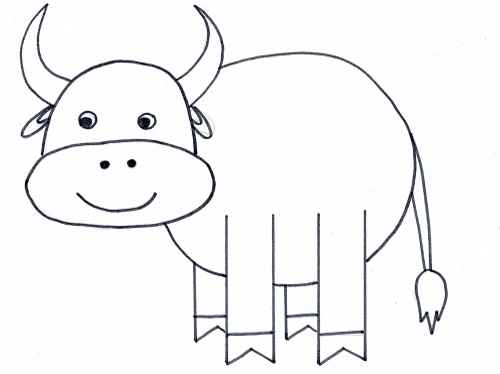 Как нарисовать корову просто