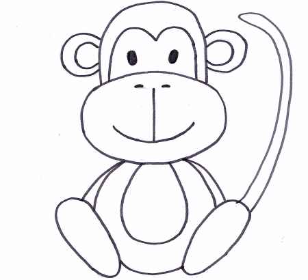 Раскраски обезьян и обезьянок