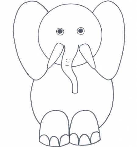 Как нарисовать слона карандашом поэтапно ✏